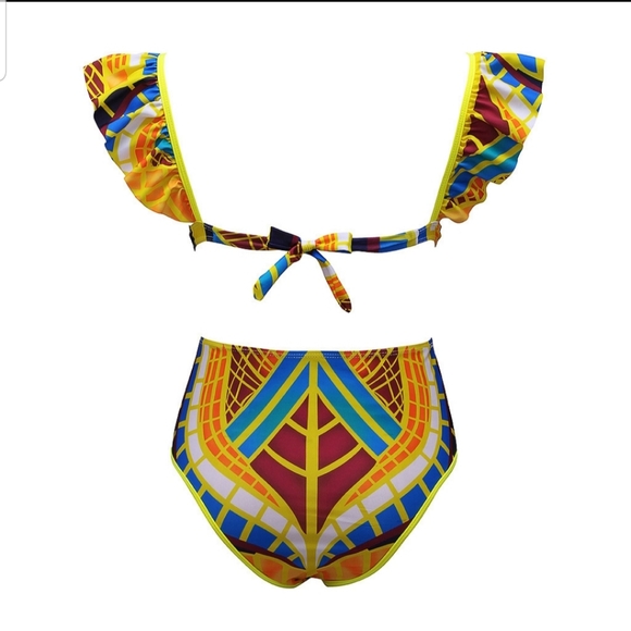 New African Totem Print High Waisted Bikini - Picture 7 of 12